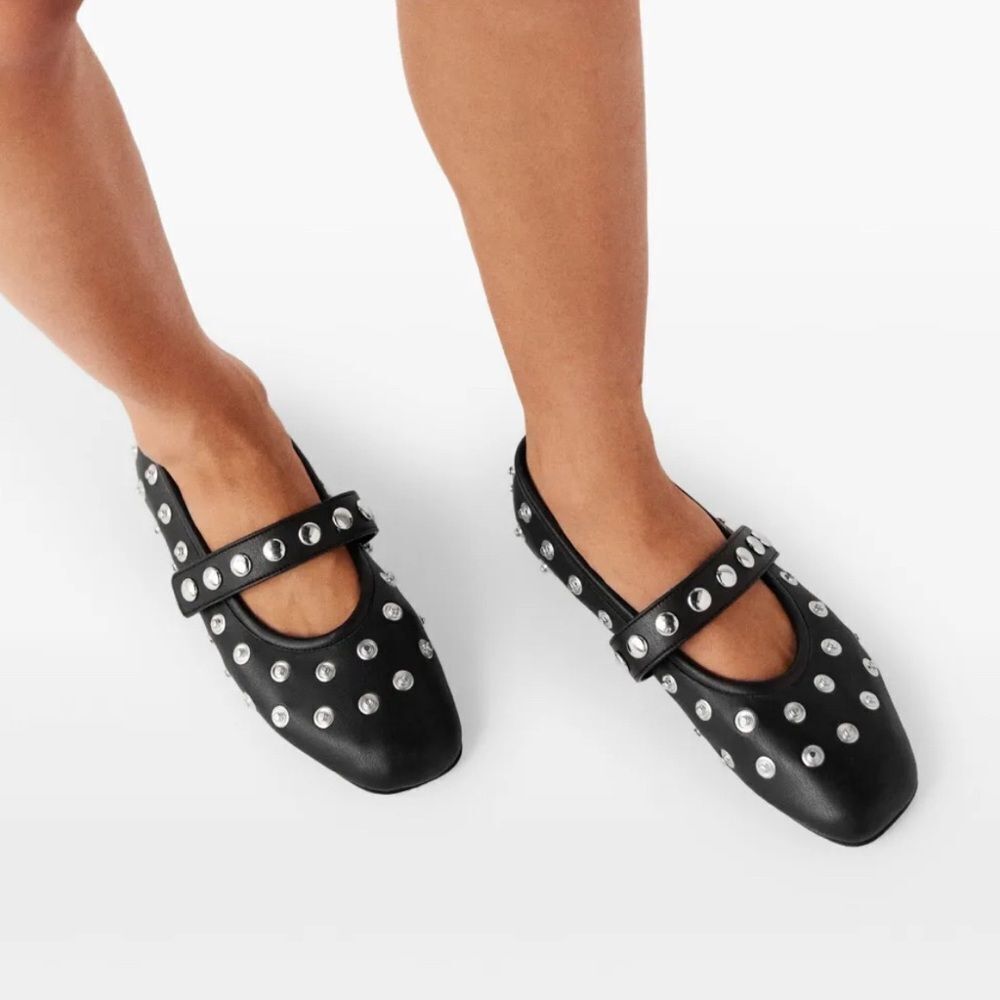 Stella McCartney Ryder Studded Ballet Flats size 37.5 - Picture 2 of 13